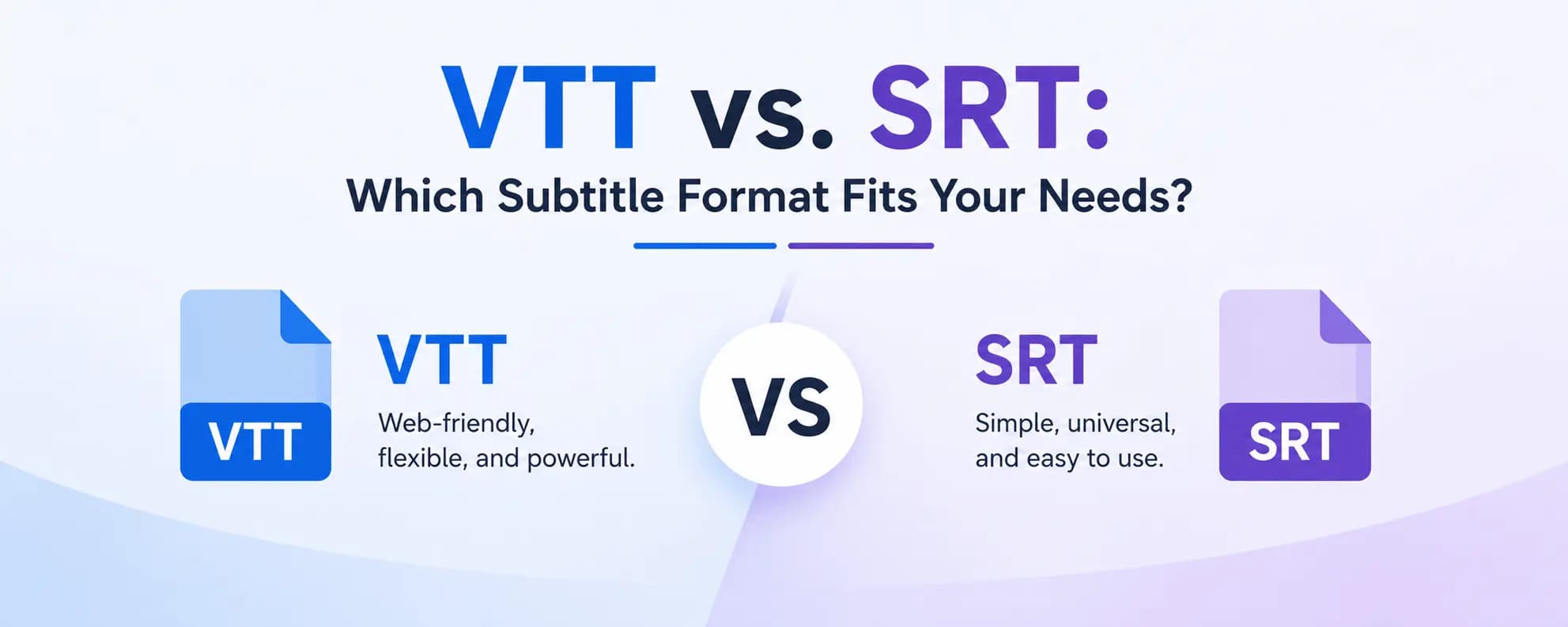 VTT vs. SRT: qual formato de legenda escolher?